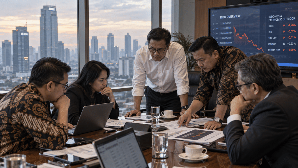 Jajaran direksi dan pemangku kebijakan institusi membahas dampak finansial mitigasi serangan siber BSSN.
